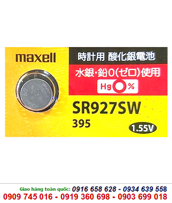 Pin Maxell SR927SW/395 silver oxide 1.55V chính hãng Maxell Nhật